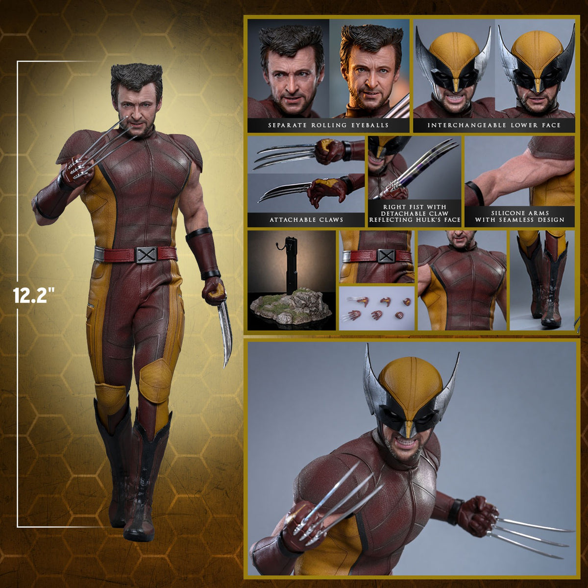 Wolverine (Classic Brown and Tan) Marvel Sixth Scale Figure