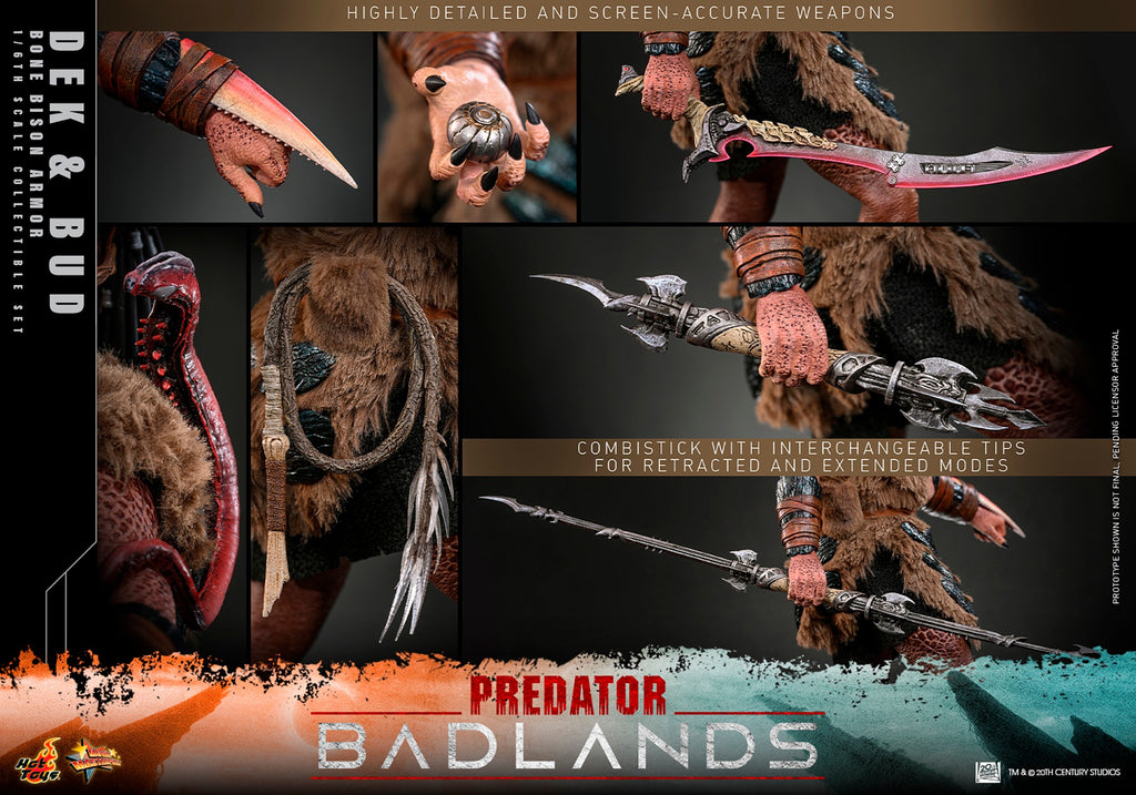 Dek (Bone Bison Armor) and Bud Predator Sixth Scale Figure Set