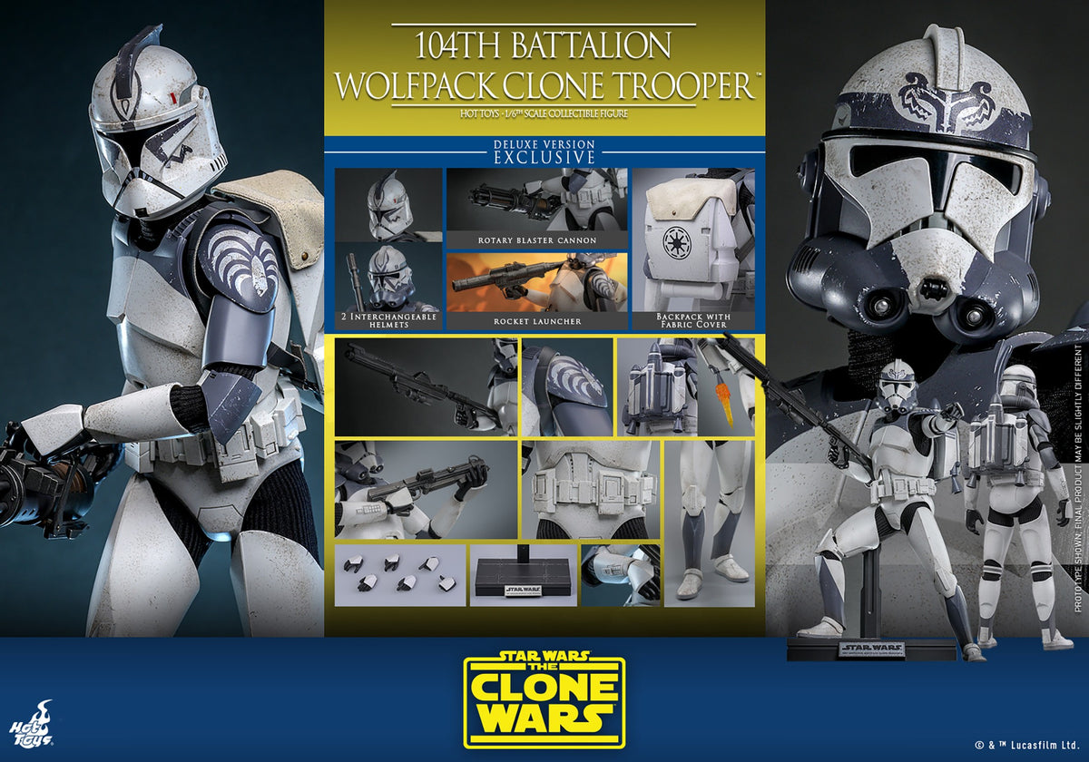 104th Battalion Wolfpack Clone Trooper Star Wars Sixth Scale Figure