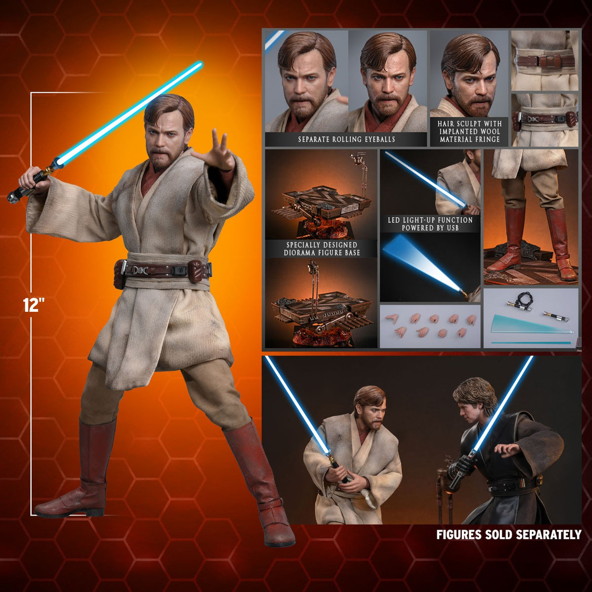 Obi-Wan Kenobi (Mustafar) Star Wars Sixth Scale Figure