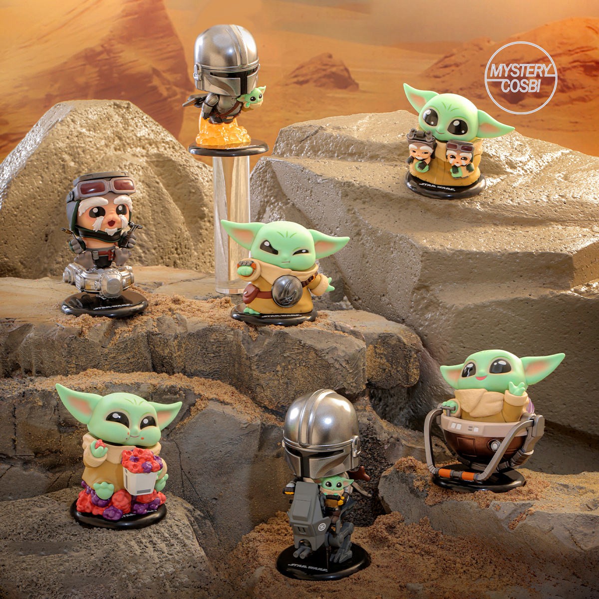 The Mandalorian and Grogu Cosbi Collection Star Wars Blind Box Set