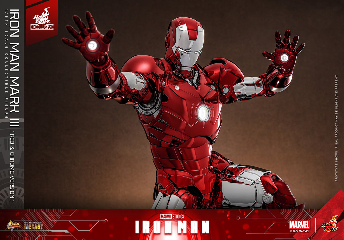 Iron Man Mark III (Red & Chrome Version) Marvel Sixth Scale Figure