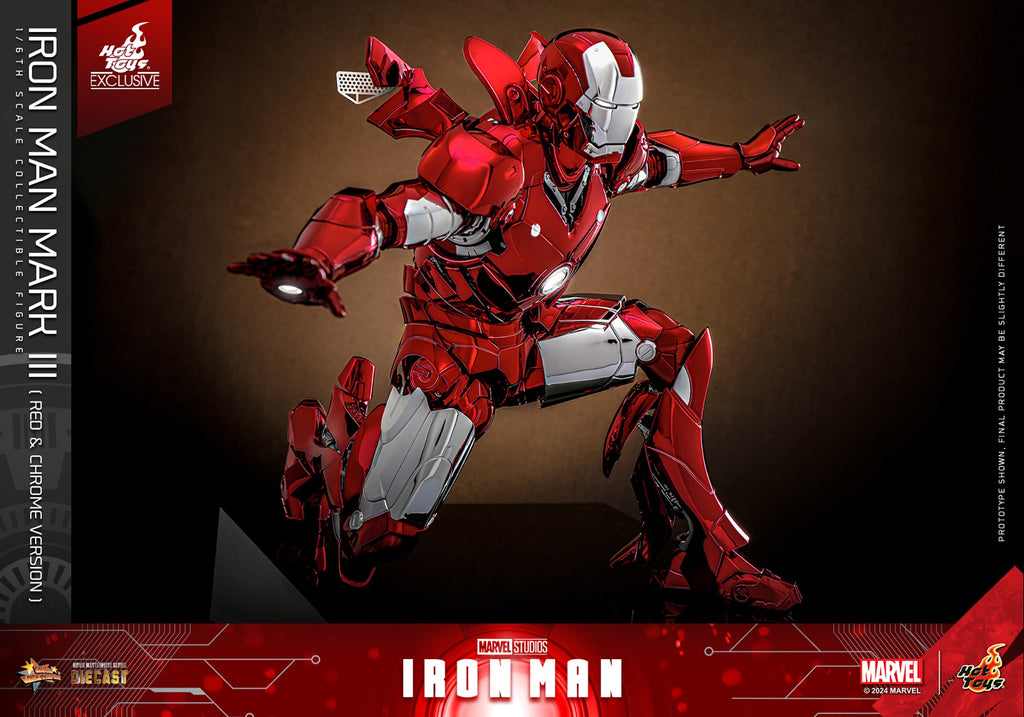 Iron Man Mark III (Red & Chrome Version) Marvel Sixth Scale Figure