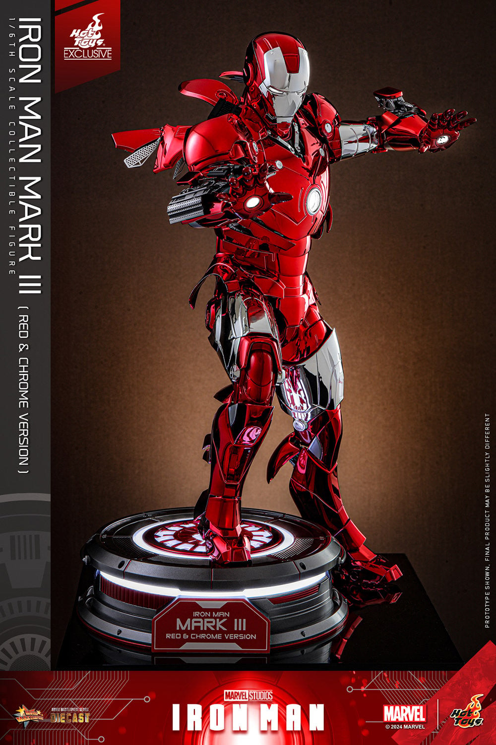 Iron Man Mark III (Red & Chrome Version) Marvel Sixth Scale Figure