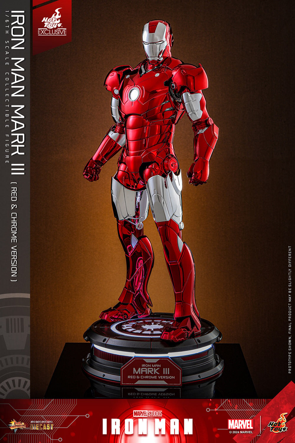 Iron Man Mark III (Red & Chrome Version) Marvel Sixth Scale Figure