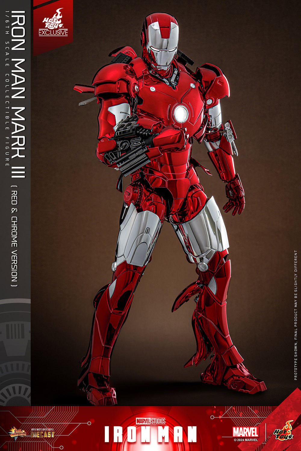 Iron Man Mark III (Red & Chrome Version) Marvel Sixth Scale Figure