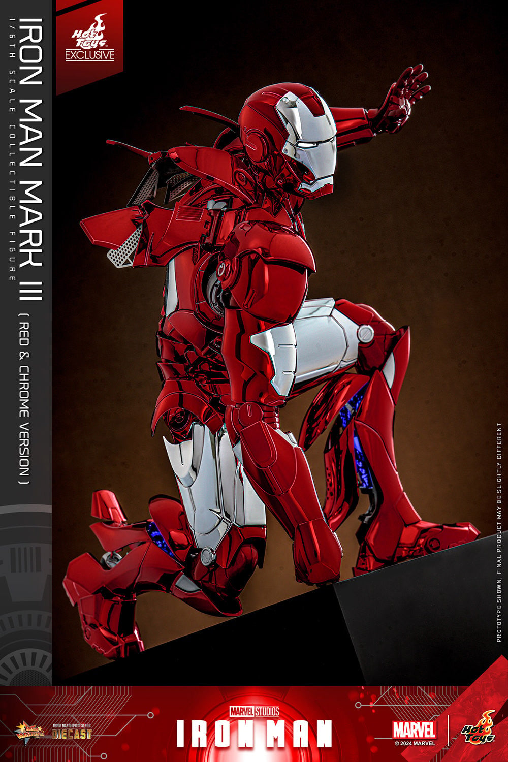 Iron Man Mark III (Red & Chrome Version) Marvel Sixth Scale Figure