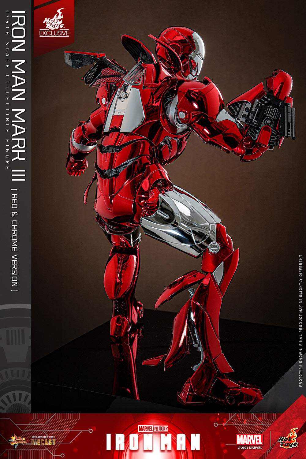 Iron Man Mark III (Red & Chrome Version) Marvel Sixth Scale Figure