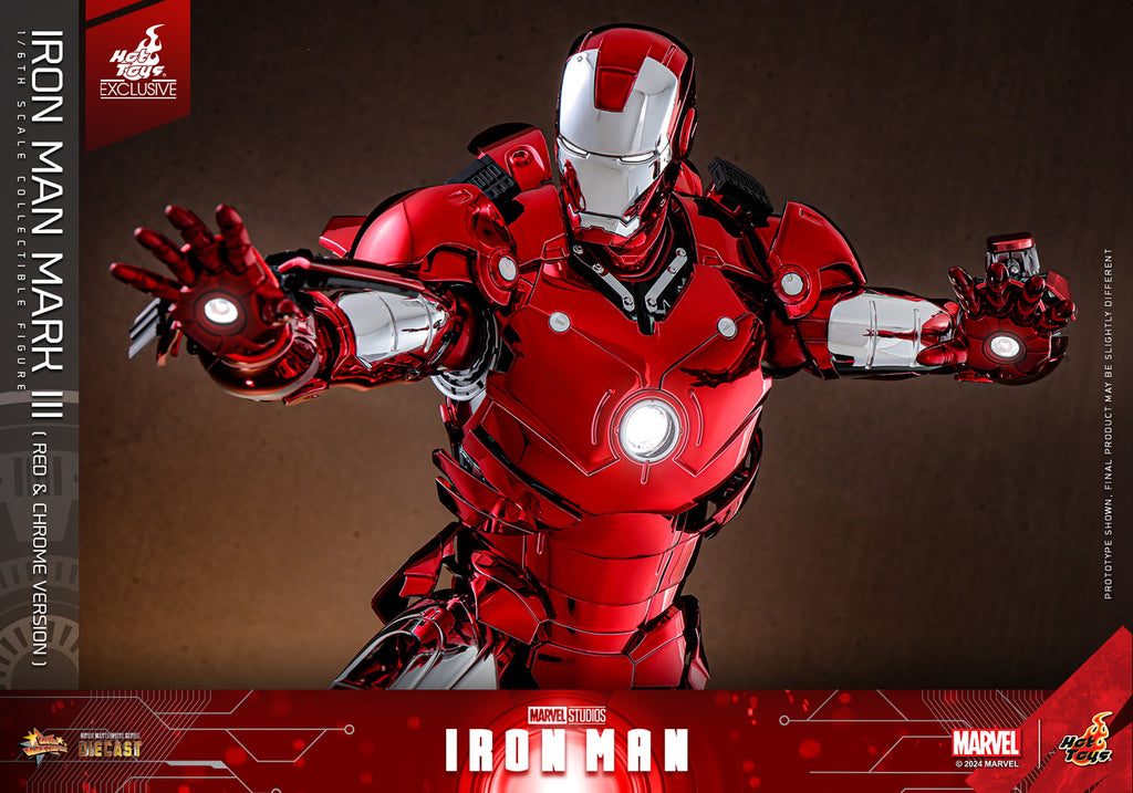Iron Man Mark III (Red & Chrome Version) Marvel Sixth Scale Figure