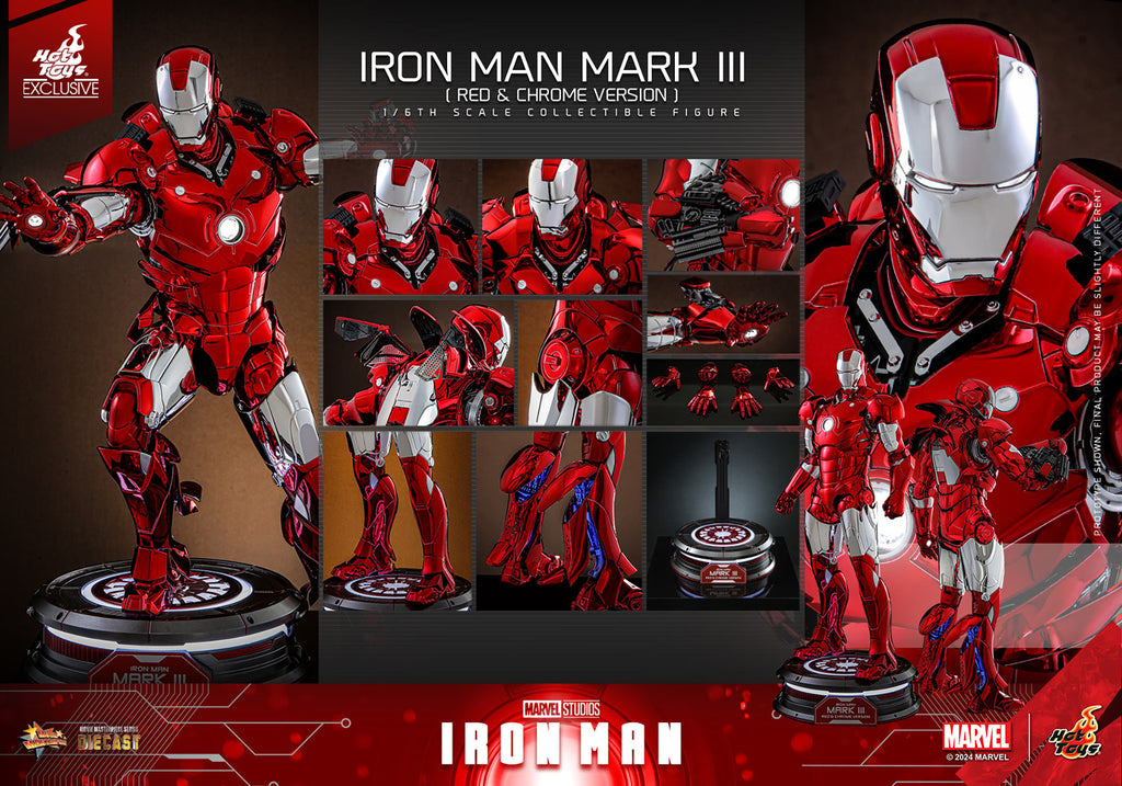 Iron Man Mark III (Red & Chrome Version) Marvel Sixth Scale Figure