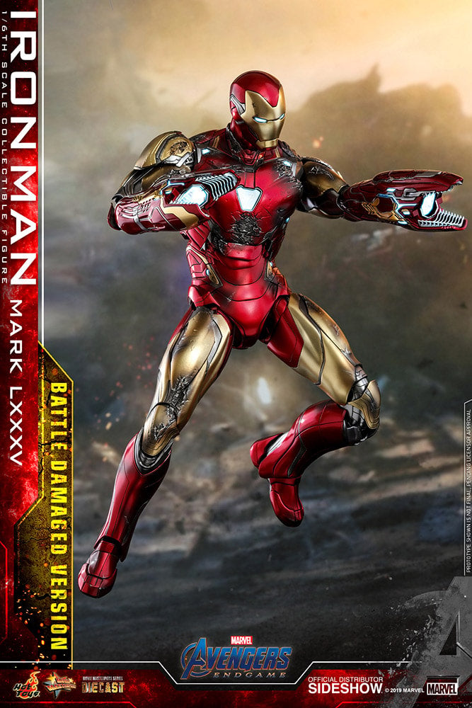 Iron Man Mark LXXXV (Battle Damaged Version) Marvel Sixth Scale Figure
