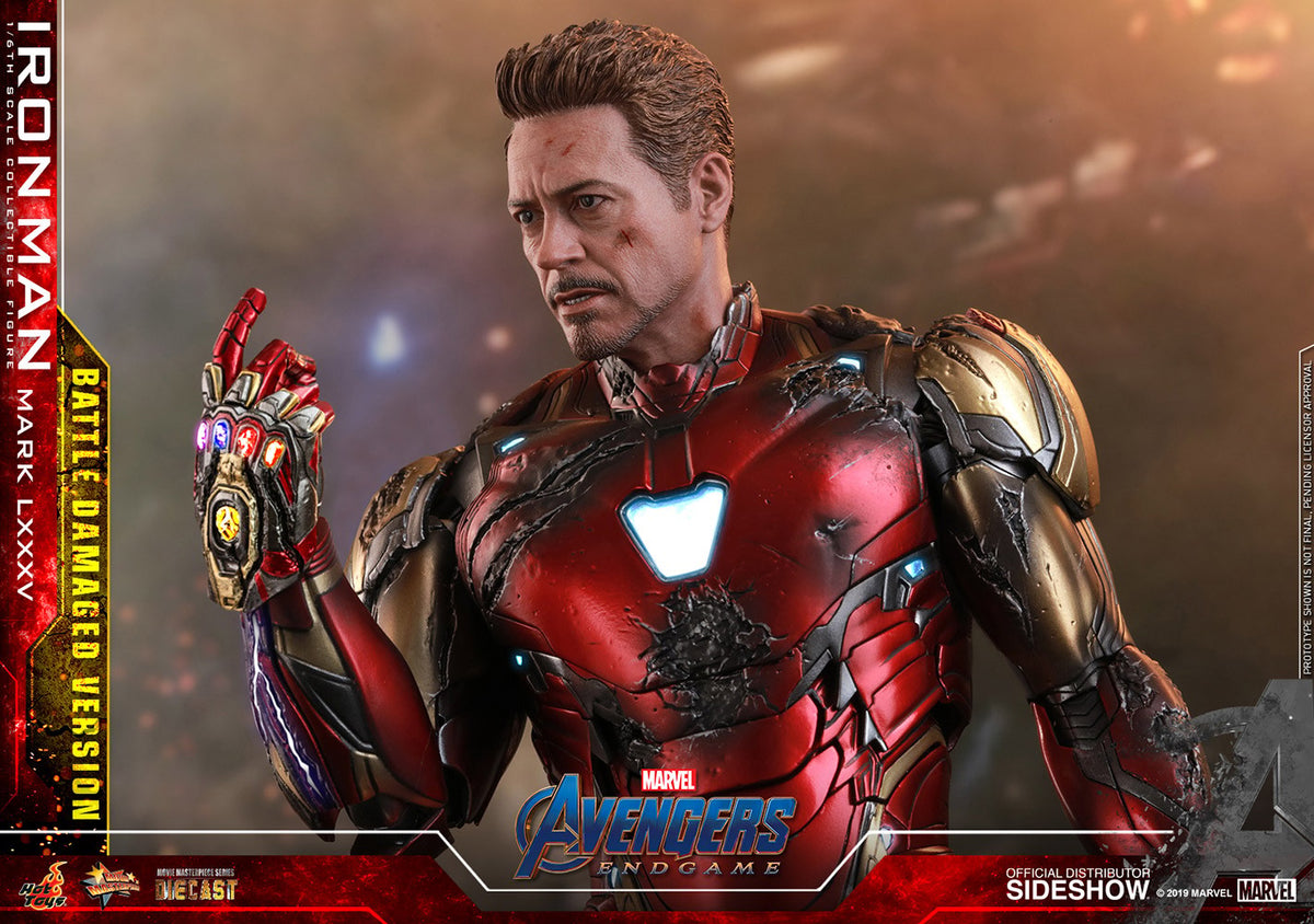 Iron Man Mark LXXXV (Battle Damaged Version) Marvel Sixth Scale Figure