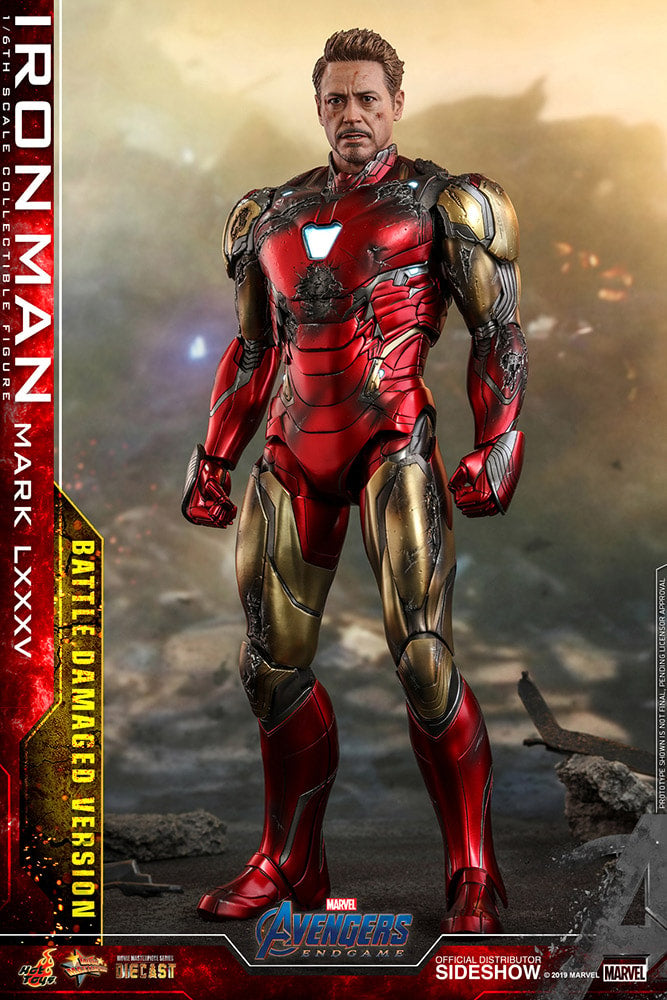 Iron Man Mark LXXXV (Battle Damaged Version) Marvel Sixth Scale Figure