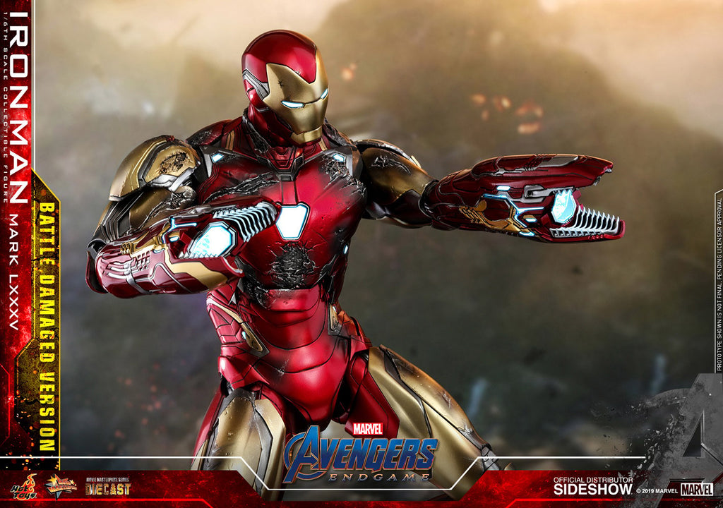 Iron Man Mark LXXXV (Battle Damaged Version) Marvel Sixth Scale Figure