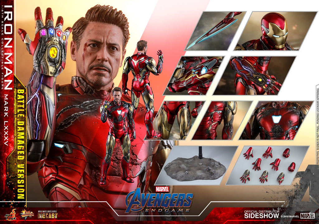 Iron Man Mark LXXXV (Battle Damaged Version) Marvel Sixth Scale Figure