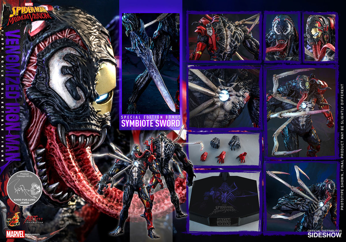 Venomized Iron Man Marvel Sixth Scale Figure