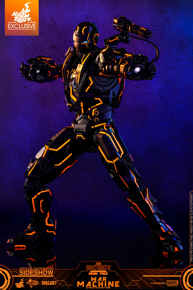 Neon Tech War Machine Marvel Sixth Scale Figure