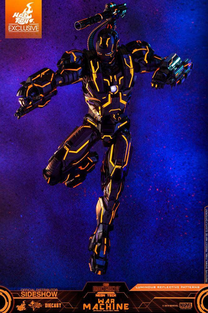Neon Tech War Machine Marvel Sixth Scale Figure