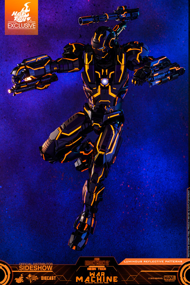 Neon Tech War Machine Marvel Sixth Scale Figure