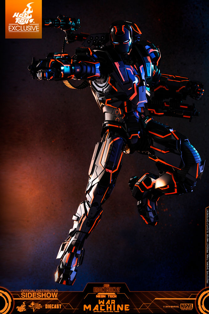 Neon Tech War Machine Marvel Sixth Scale Figure