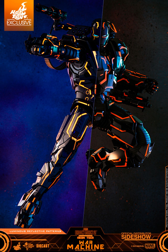 Neon Tech War Machine Marvel Sixth Scale Figure