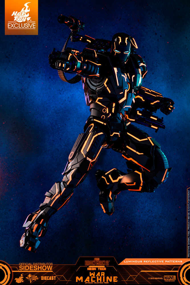 Neon Tech War Machine Marvel Sixth Scale Figure