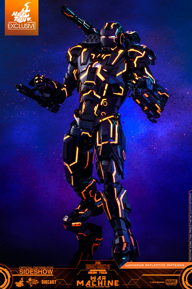 Neon Tech War Machine Marvel Sixth Scale Figure