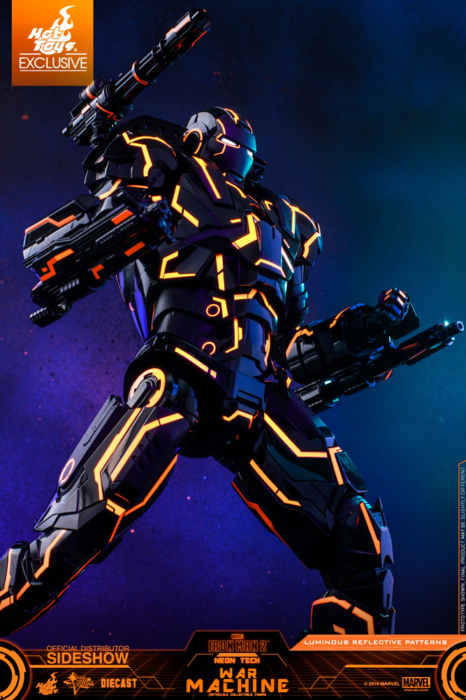 Neon Tech War Machine Marvel Sixth Scale Figure