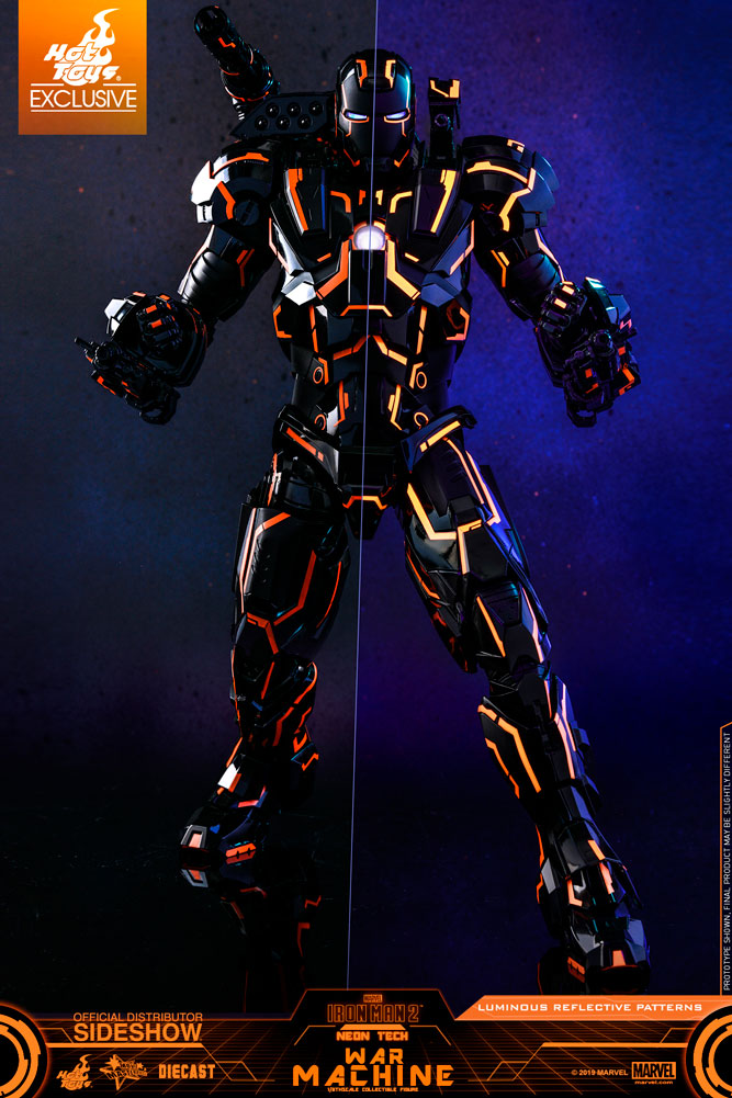 Neon Tech War Machine Marvel Sixth Scale Figure
