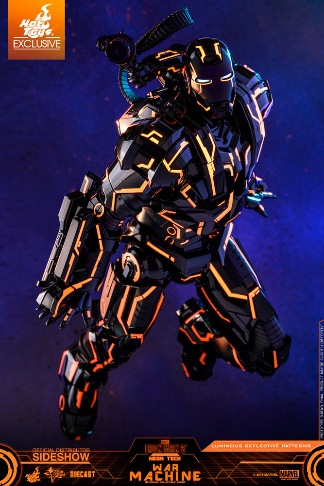 Neon Tech War Machine Marvel Sixth Scale Figure