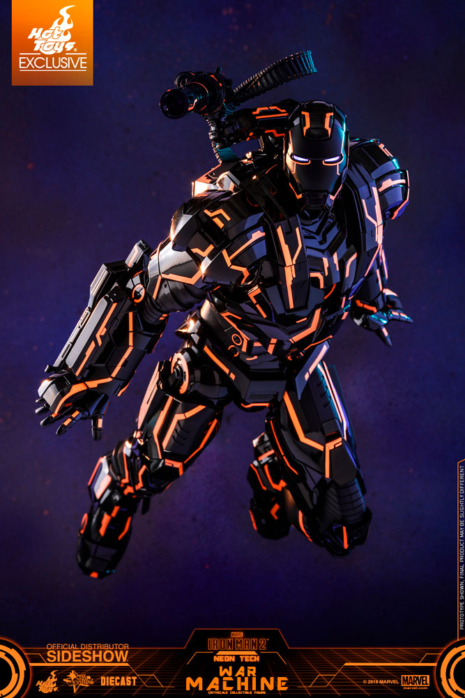 Neon Tech War Machine Marvel Sixth Scale Figure