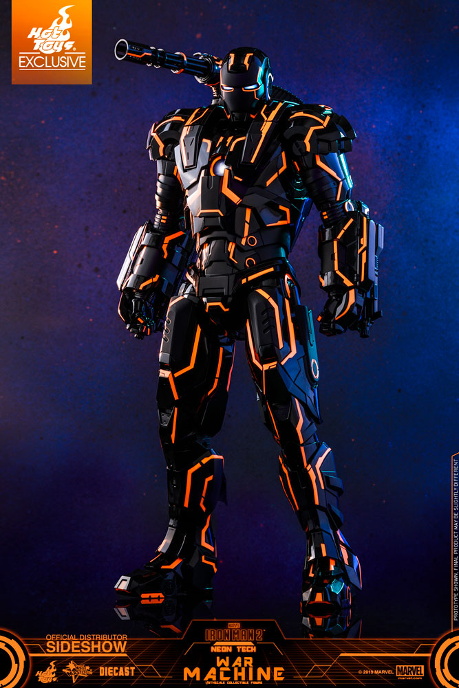 Neon Tech War Machine Marvel Sixth Scale Figure