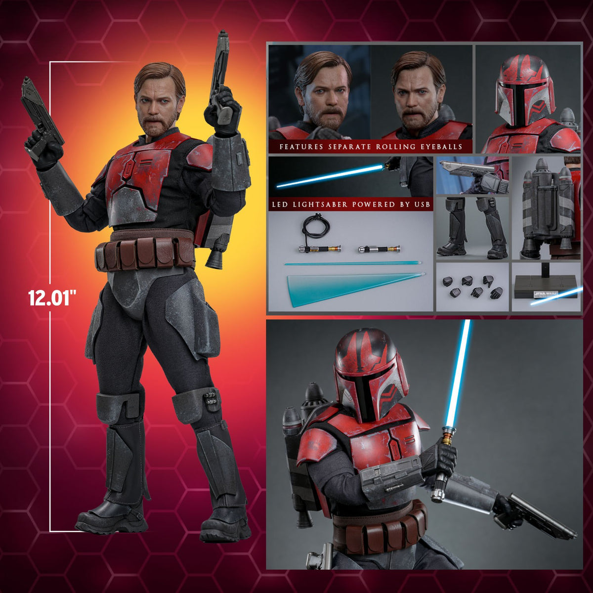 Obi-Wan Kenobi (Mandalorian Armor) Star Wars Sixth Scale Figure