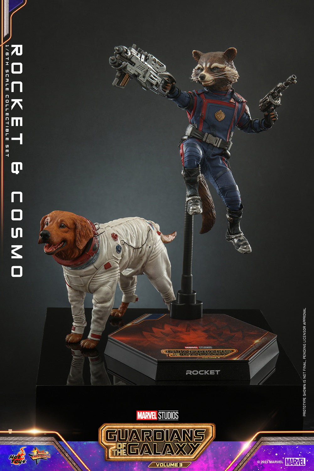 Rocket and Cosmo Marvel Sixth Scale Figure Set