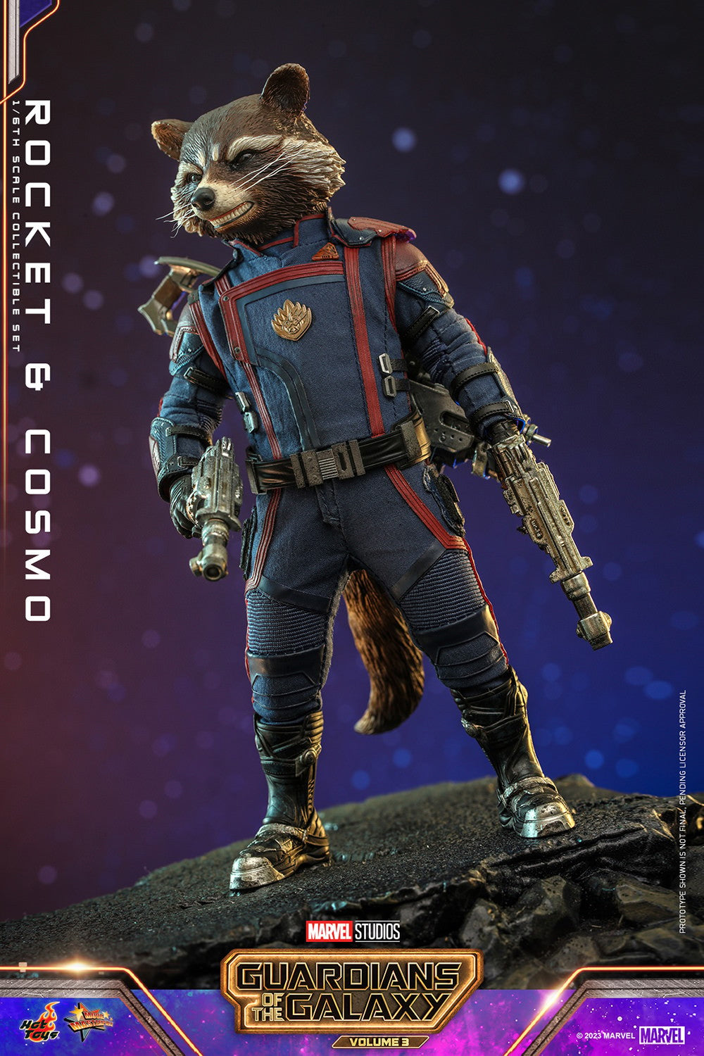 Rocket and Cosmo Marvel Sixth Scale Figure Set