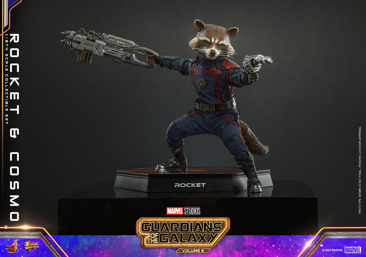 Rocket and Cosmo Marvel Sixth Scale Figure Set