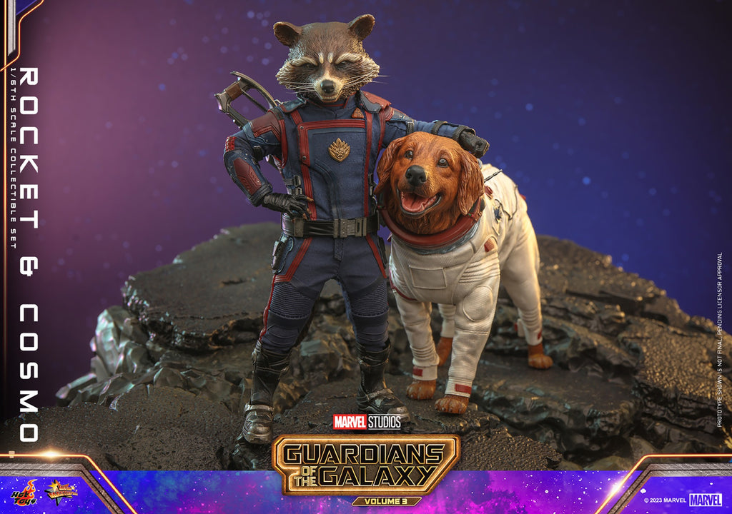 Rocket and Cosmo Marvel Sixth Scale Figure Set