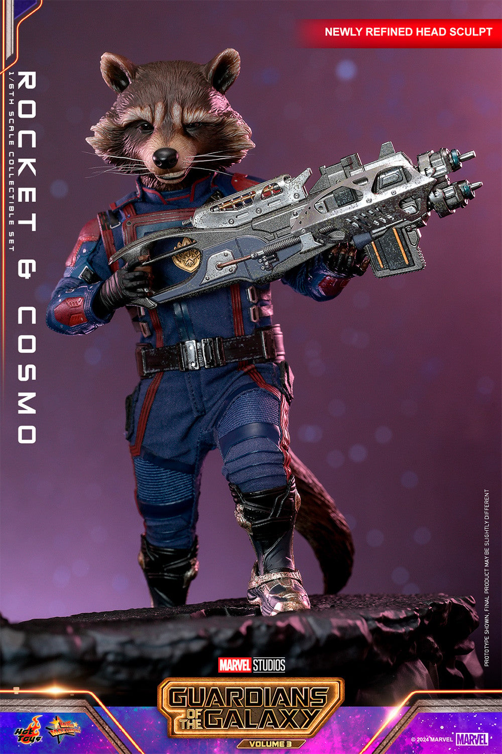 Rocket and Cosmo Marvel Sixth Scale Figure Set