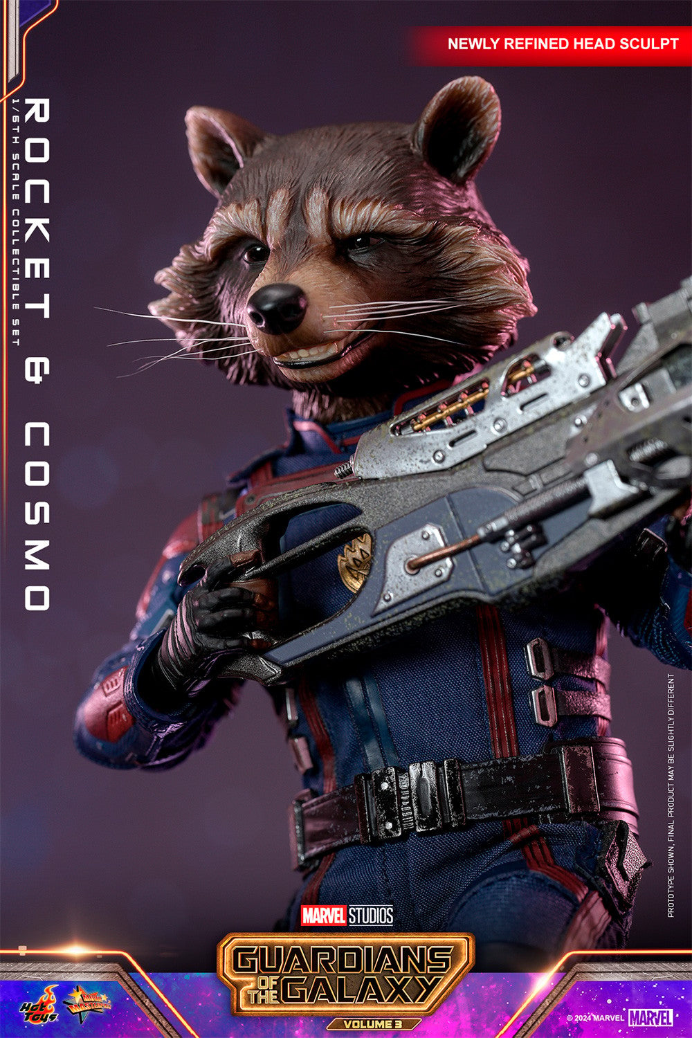 Rocket and Cosmo Marvel Sixth Scale Figure Set
