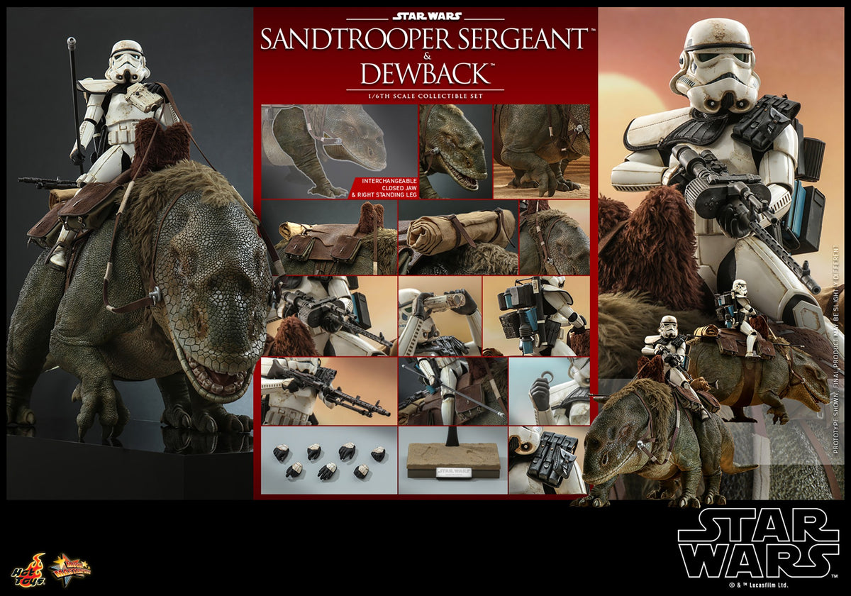 Sandtrooper Sergeant and Dewback Star Wars Sixth Scale Figure Set