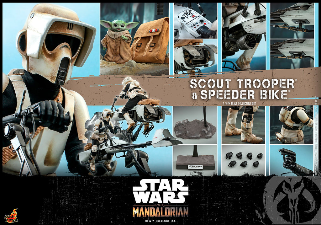 Scout Trooper and Speeder Bike Star Wars Sixth Scale Figure Set