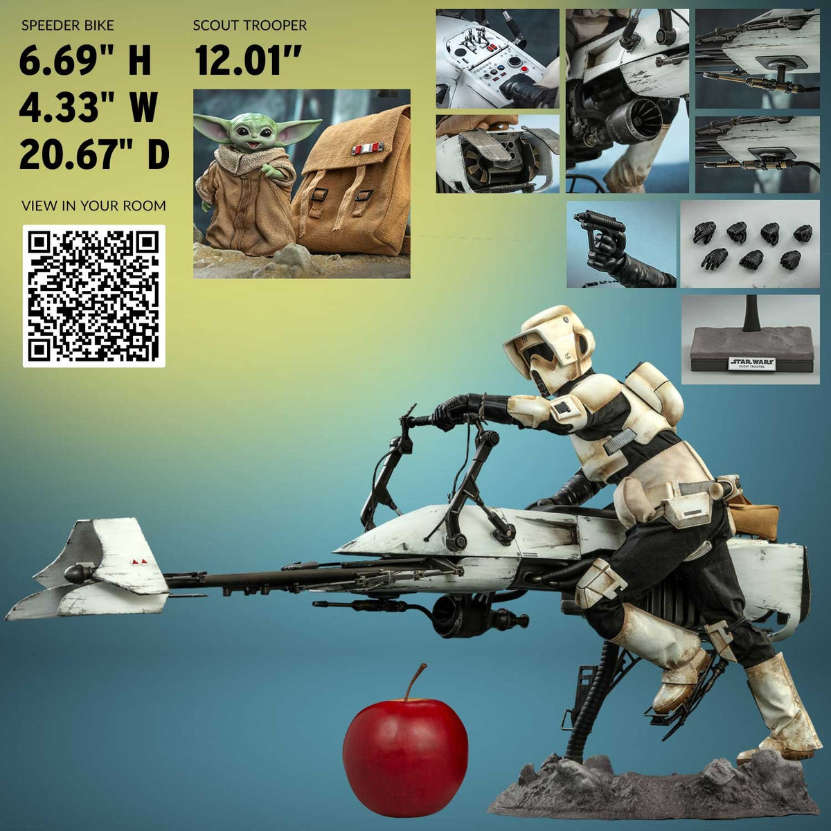 Scout Trooper and Speeder Bike Star Wars Sixth Scale Figure Set