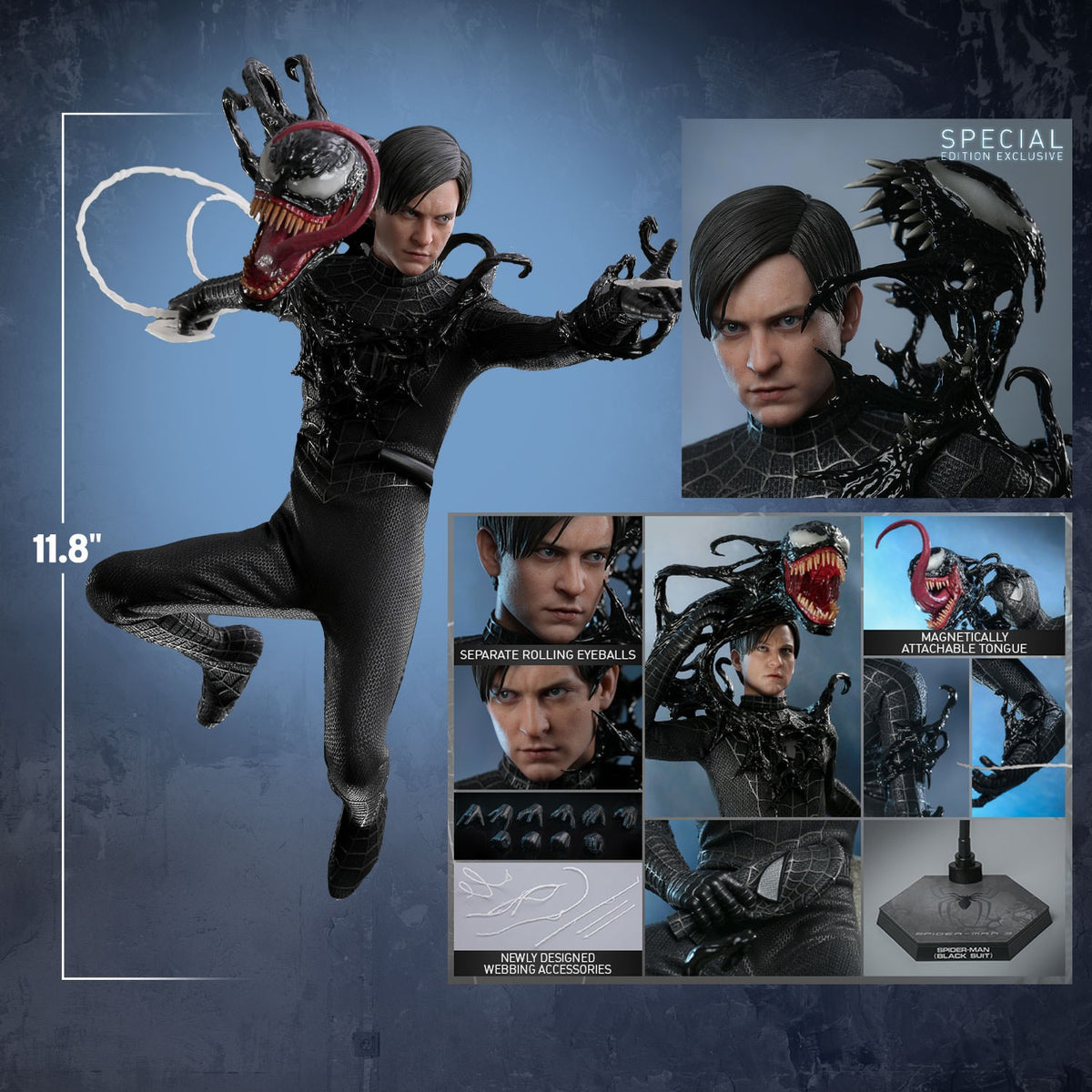 Spider-Man (Black Suit) Marvel Sixth Scale Figure
