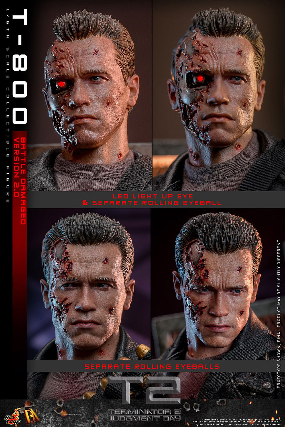 T-800 (Battle Damaged Version 2.0) Terminator Sixth Scale Figure